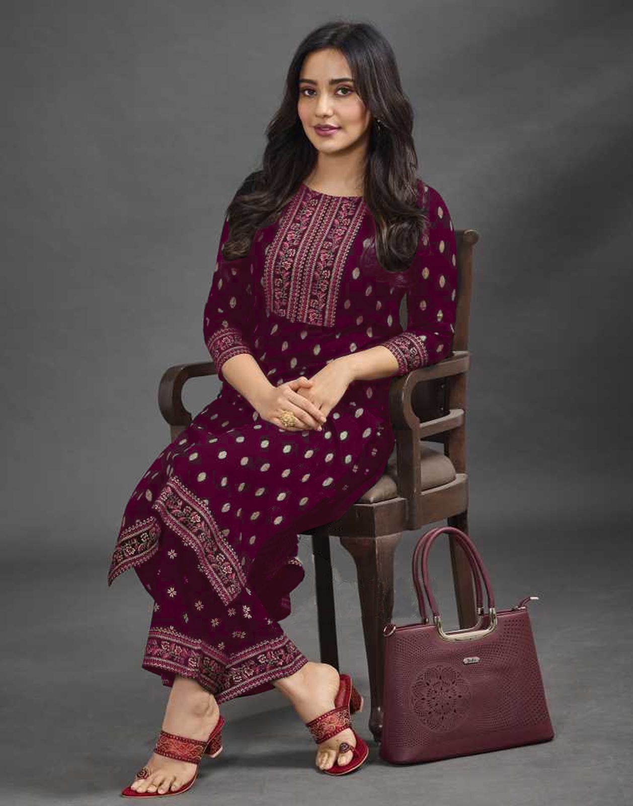 Reeva By Lichi Rayon Designer Kurtis With Palazzo Catalog